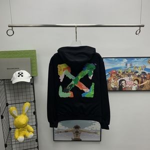 Off-White fashion sweatshirt arrow painted